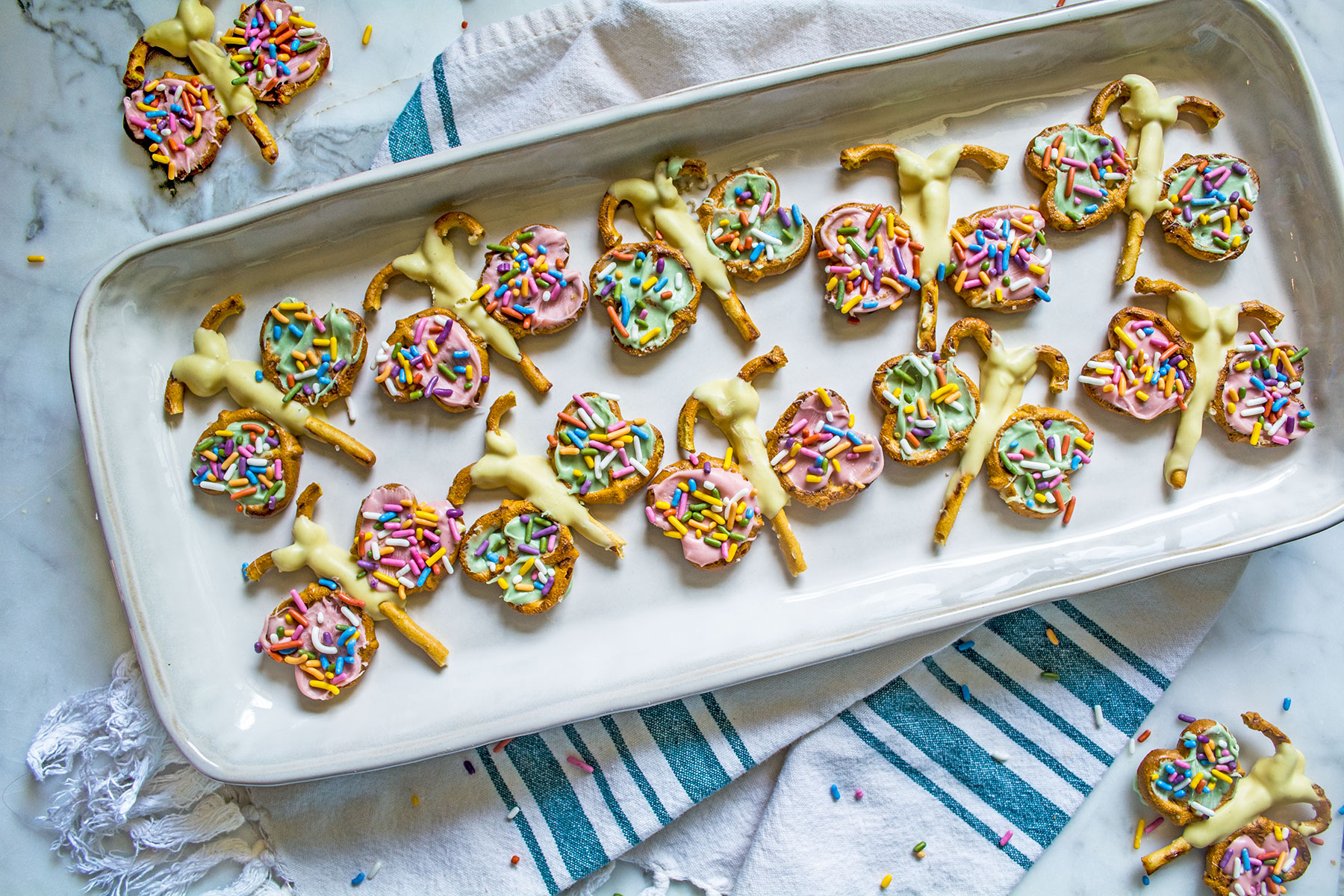 GF Peanut Butter Vanilla Pretzel Butterflies | Lemons and Basil